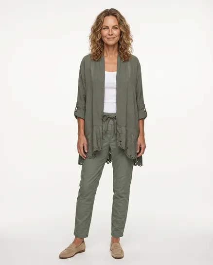 Hose Jogging-Stil in khaki von Made in Italy