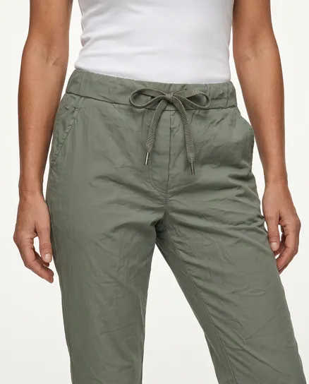 Hose Jogging-Stil in khaki von Made in Italy