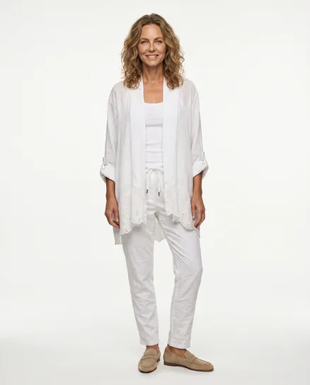 Hose Jogging-Stil in wei� von Made in Italy
