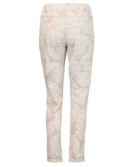 Hose Jogging-Stil Print in beige von Livans