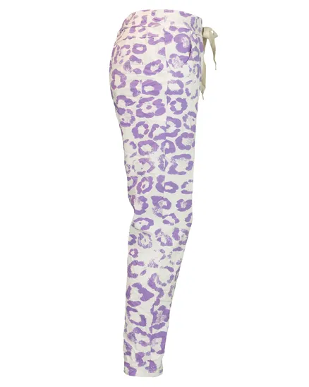 Hose Leoprint in lila von Made in Italy