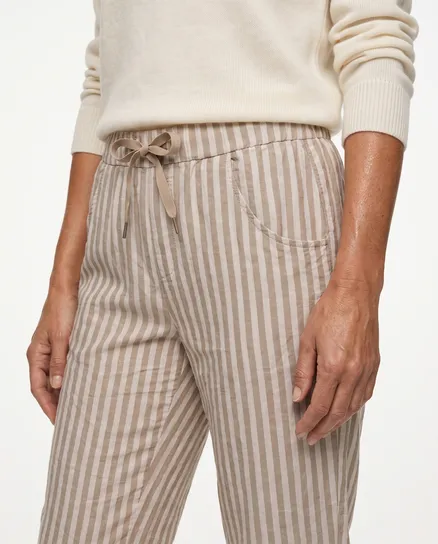 Hose mit Streifen in beige von Secret Femme