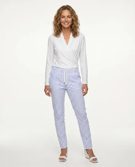 Hose mit Streifen in blau von Selected Touch
