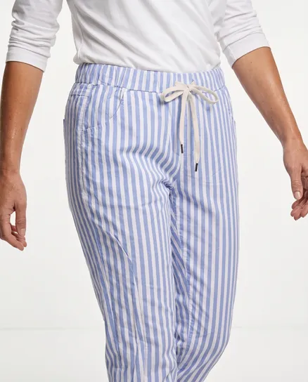 Hose mit Streifen in blau von Selected Touch