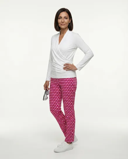 Hose Print in pink von Made in Italy