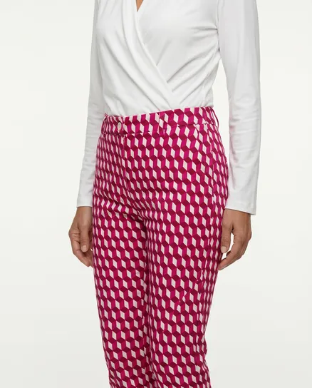 Hose Print in pink von Made in Italy