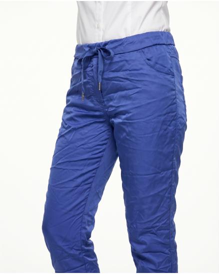 Hose Satin Crash Optik in royalblau von Blanco