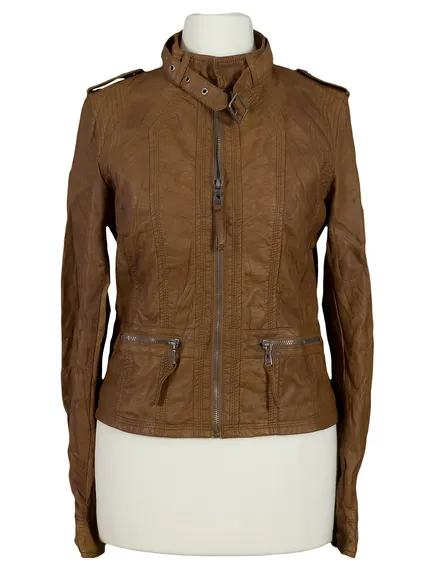 Jacke Lederoptik in cognac von Softy