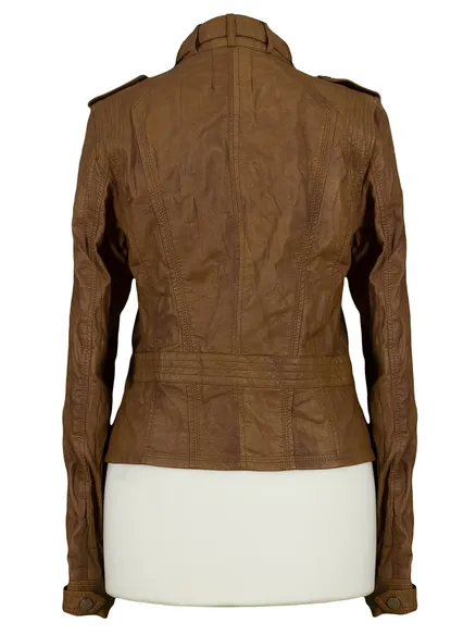 Jacke Lederoptik in cognac von Softy