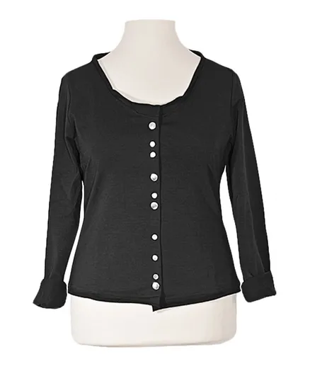 Jersey Jacke in schwarz von FASHION