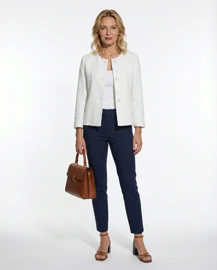Jacke Baumwolle in wei� von Spaziodonna