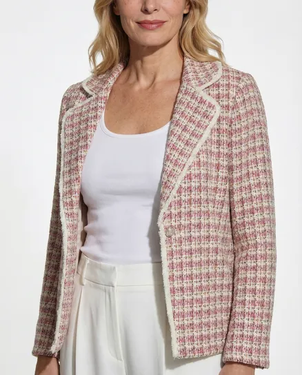 Jacke im Blazer Stil in pink von Made in Italy