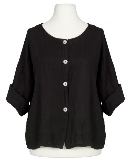 Jacke Leinen in schwarz von Made in Italy