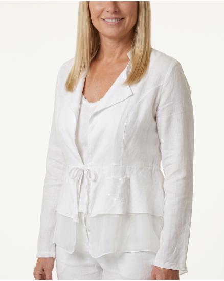 Jacke mit Leinen in wei� von les freres