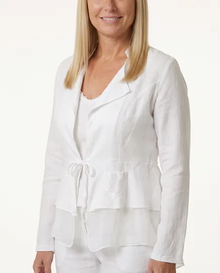 Jacke mit Leinen in wei� von les freres