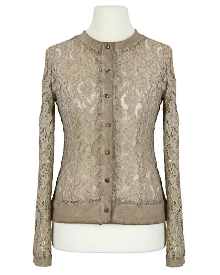 Jacke mit Spitze in braun von Made in Italy
