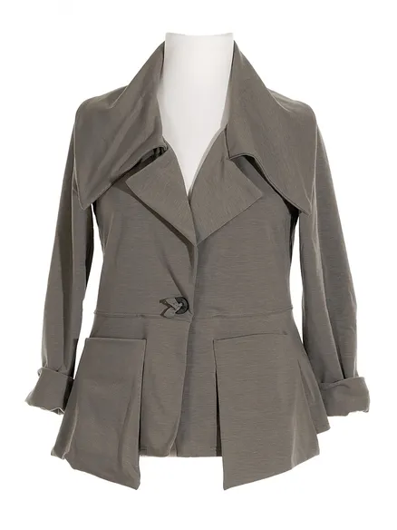 Jerseyjacke tailliert in braun von FASHION