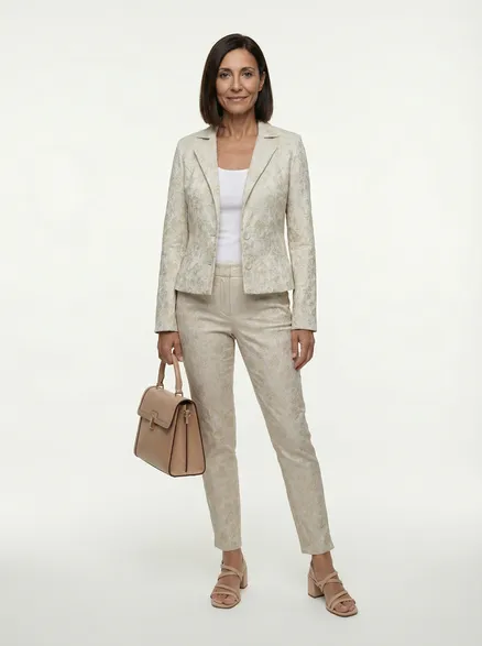 Jacquard Blazer in vanille von RESTART