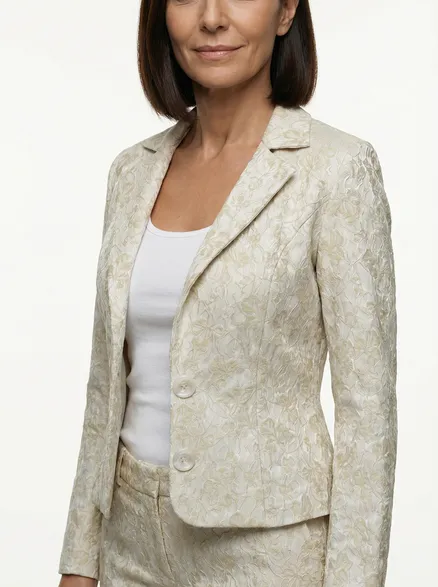 Jacquard Blazer in vanille von RESTART