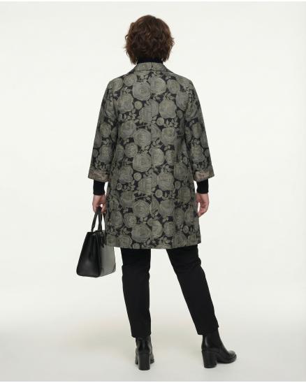 Jacquard Mantel in schwarz von Made in Italy