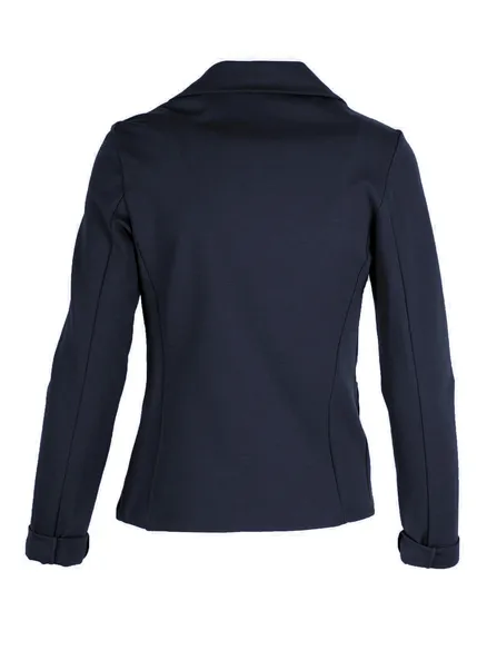 Jersey Blazer tailliert in blau von fashion made in italy