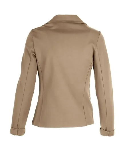 Jersey Blazer tailliert in camel von fashion made in italy