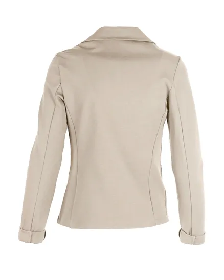 Jersey Blazer tailliert in sand von fashion made in italy