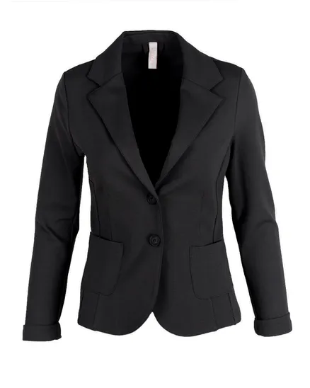 Jersey Blazer tailliert in schwarz von fashion made in italy