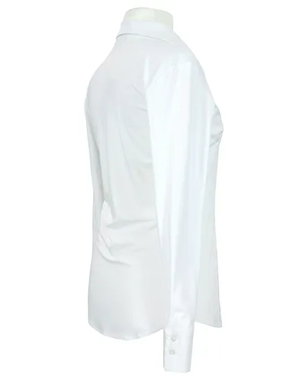 Jersey Hemdbluse in wei� von fashion made in italy