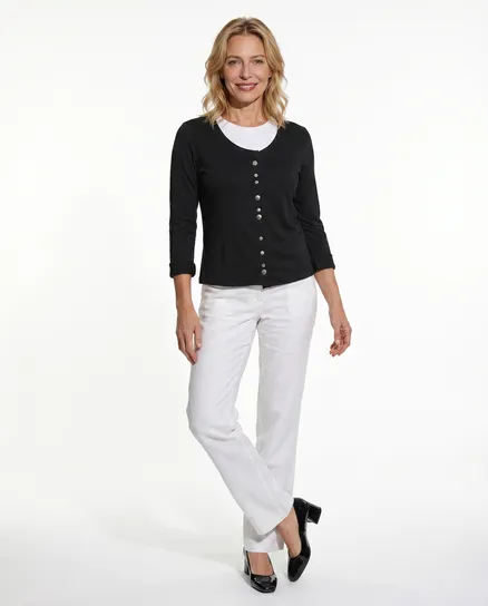 Jersey Jacke in schwarz von FASHION