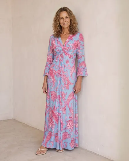 Jersey Kleid in blau von Made in France