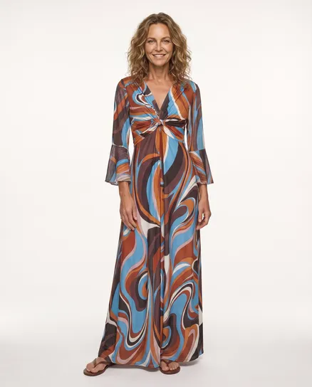 Jersey Kleid in braun von Made in France