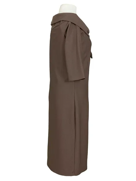 Jersey Kleid in braun von Pronto Moda