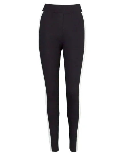 Jersey Leggings mit Streifen in schwarz von Made in Italy