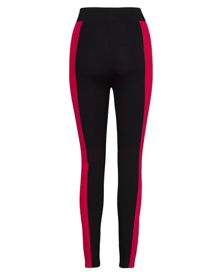 Jersey Leggings mit Streifen in schwarz von Made in Italy