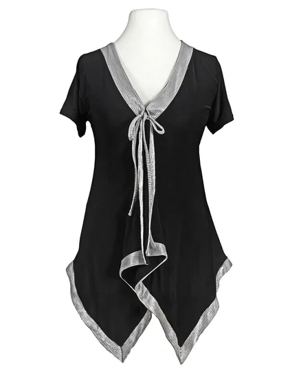 Jerseyshirt Bicolor in schwarz von Mary Cool