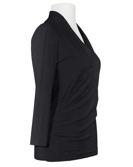 Jersey Shirt Wickeloptik in schwarz von RESTART