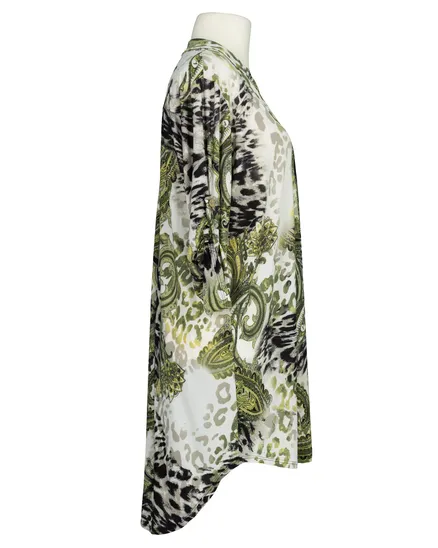 Jersey Tunika Animalprint in khaki von Made in Italy