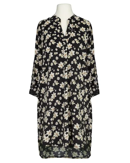 Jersey Tunika Blumenmuster in schwarz von Made in Italy