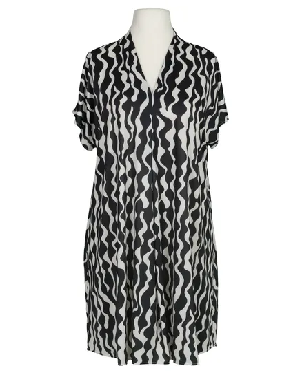Jersey Tunika Grafikmuster in schwarz von Made in Italy