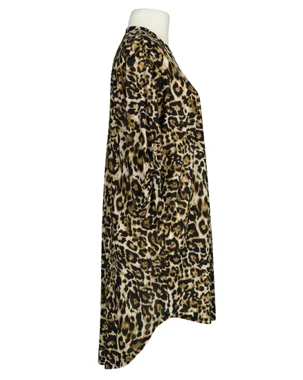 Jersey Tunika Leopardenmuster in braun von Made in Italy