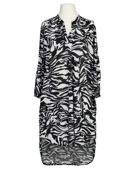 Jersey Tunika Zebramuster in schwarz von Made in Italy