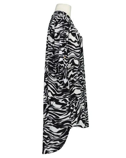 Jersey Tunika Zebramuster in schwarz von Made in Italy