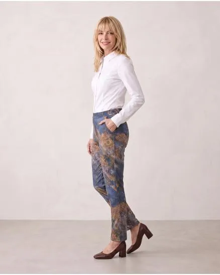 Jerseyhose mit Ornament-Print in blau von Sarah