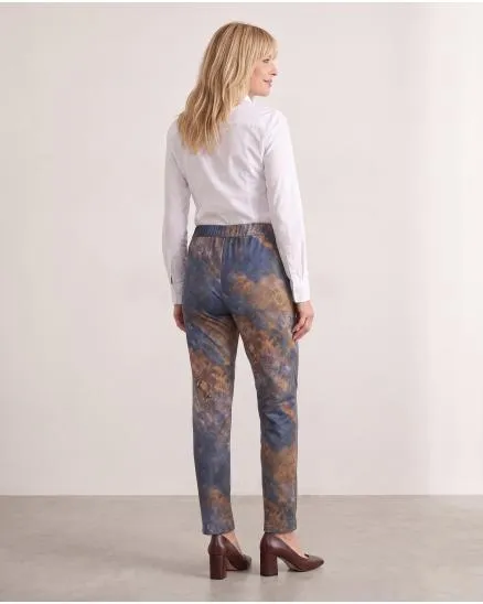 Jerseyhose mit Ornament-Print in blau von Sarah