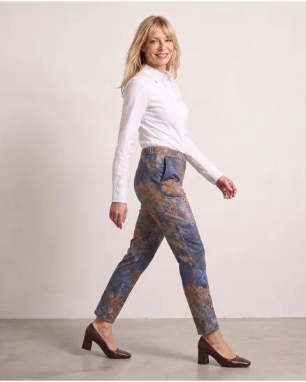 Jerseyhose mit Ornament-Print in blau von Sarah