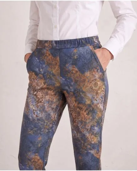 Jerseyhose mit Ornament-Print in blau von Sarah