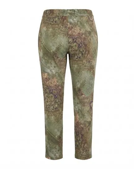 Jerseyhose mit Ornament-Print in khaki von Sarah