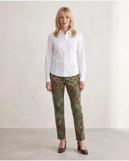 Jerseyhose mit Ornament-Print in khaki von Sarah