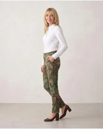 Jerseyhose mit Ornament-Print in khaki von Sarah